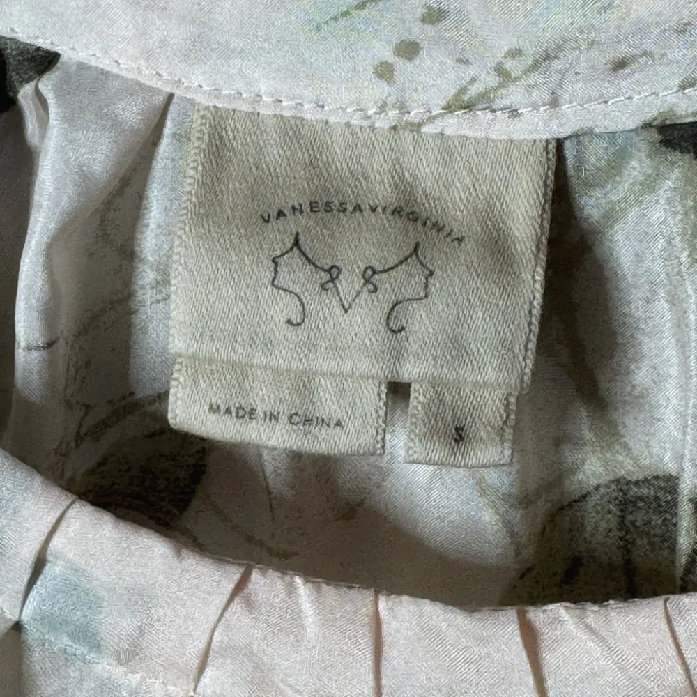 Anthropologie Vanessa Virginia Silk Dress Rainforest High Low Hem Cream Ivory - Picture 10 of 16
